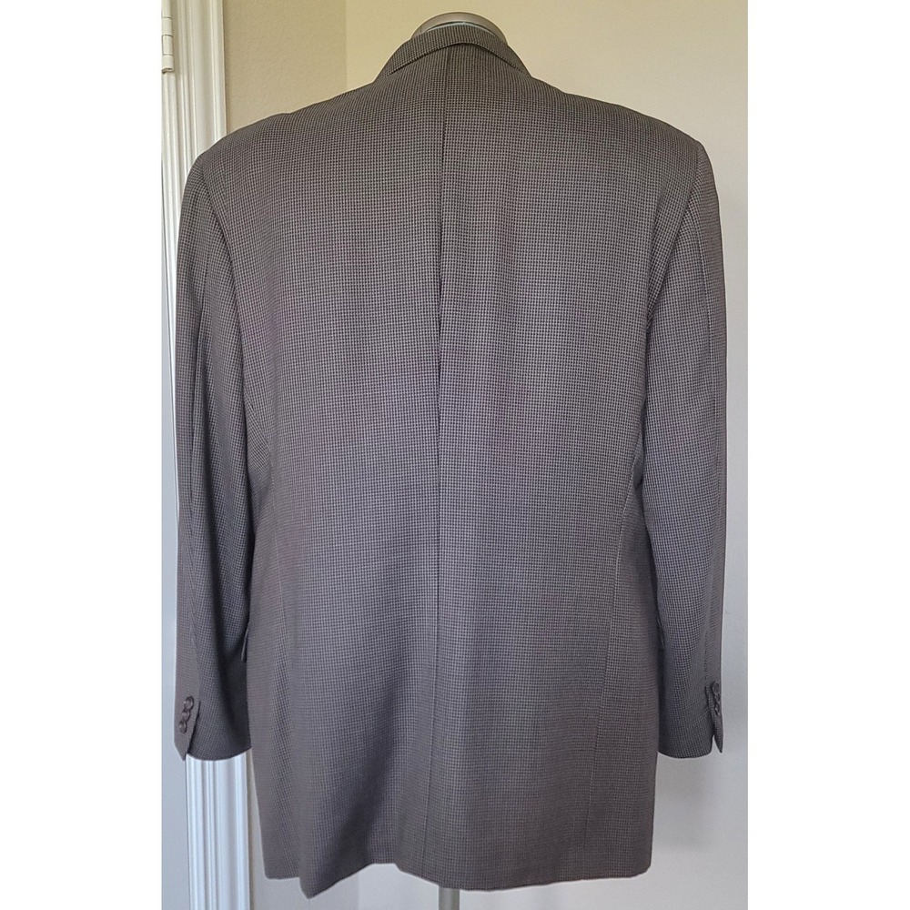 CANALI Men's Brown Check 100% Wool Sport Coat Blazer Jacket Sz 56R Made In Italy - Picture 2 of 9